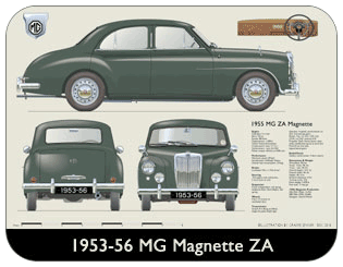 MG Magnette ZA 1953-56 Place Mat, Medium